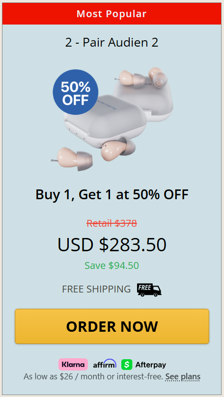 Audien Hearing Aids pricing 1